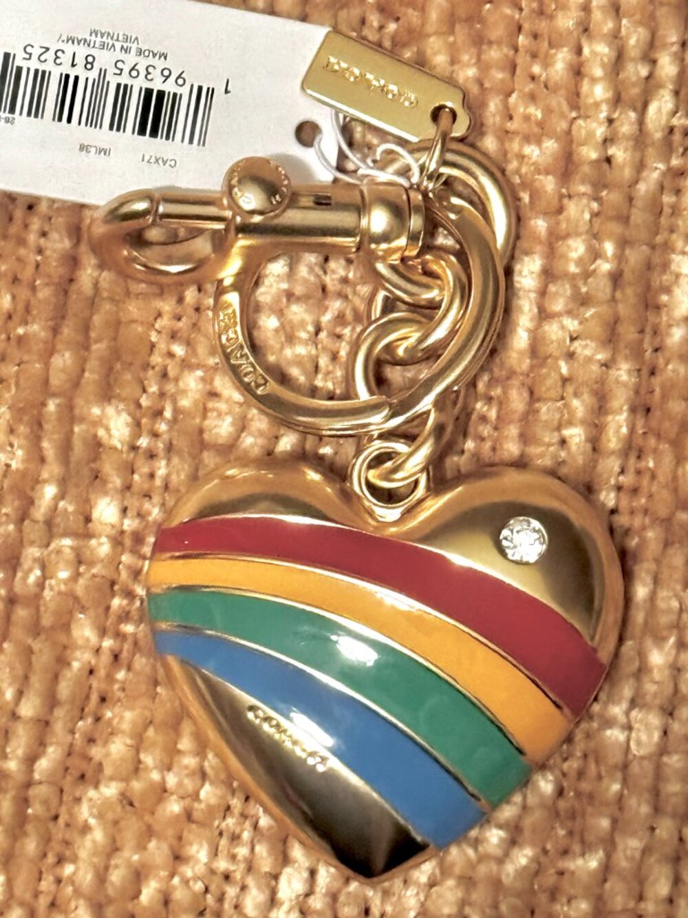 COACH Heart Bag Charm (CAX71)